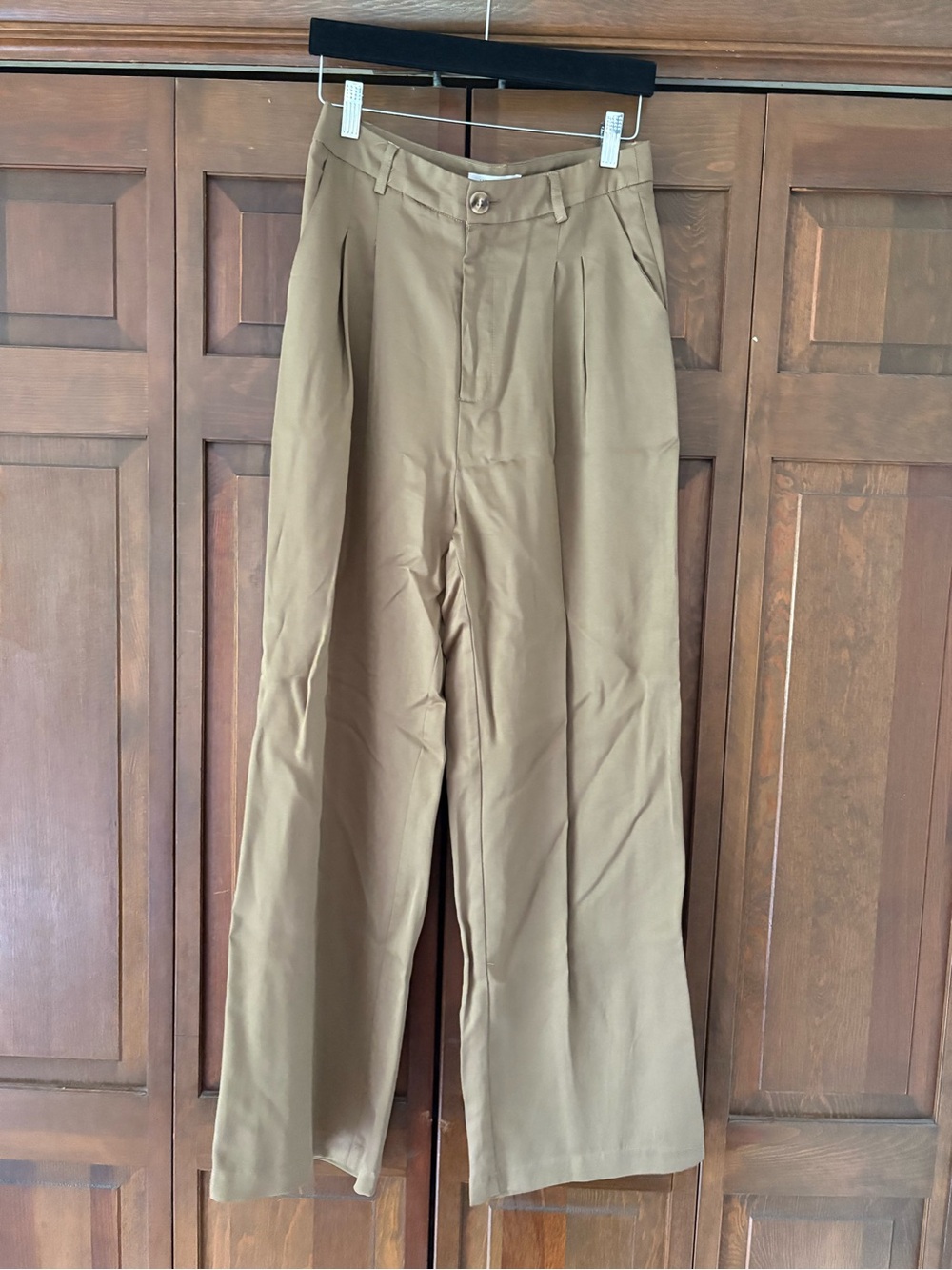 12th Tribe High-Rise Wide-Leg Trousers in Olive